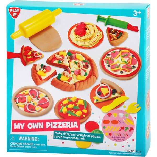 Set Di Pasta Da Gioco Per Pizzeria - 4 Colori Di Pasta Da Gioco Per Bambini-image