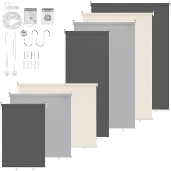 Aopunly Tenda Verticale Antracite 140 X 140 Cm Tenda Verticale Per Patio Balcone Laterale Tenda A Rullo Schermo Privacy Protezione Solare Resistente Ai Raggi Uv-image