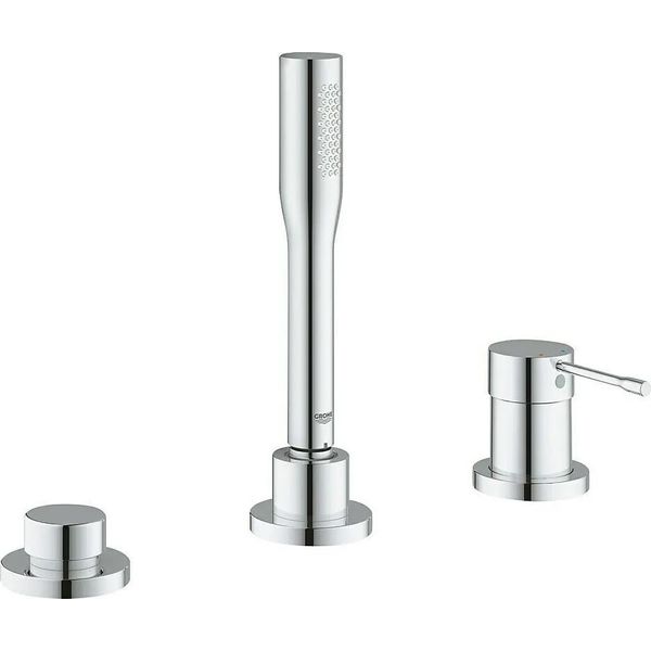 Combiné De Bain 3 Trous à Une Main Grohe Essence, Avec Douchette à Main, Sans Bec, Chrome, 19976001, 19976001-image