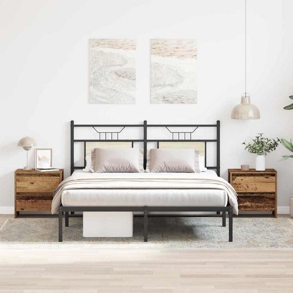 Vidaxl Comodino 2 Pezzi Legno Di Recupero 45 X 34 X 44,5 Cm Materiale A Base Di Legno-image