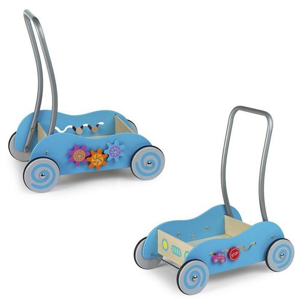 Simply For Kids Houten Duwwagen Blauw-image