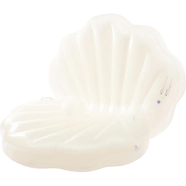 Galleggiante Per Piscina A Forma Di Conchiglia - Materasso Gonfiabile Per Piscina - Pvc, Saldato Ad Alta Frequenza, Per 1-2 Persone, Fino A 100 Kg - Bianco-image