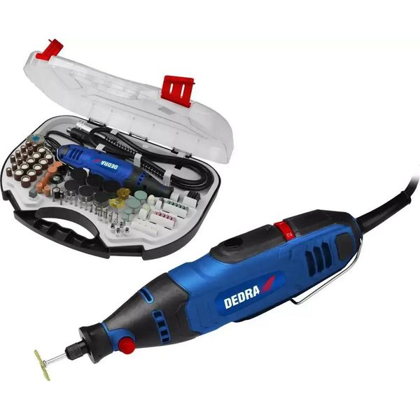 Mini Smerigliatrice, Smerigliatrice Diritta Dedra Ded7944Z2 135W - Set Di Accessori 215 Pz, Valigetta-image