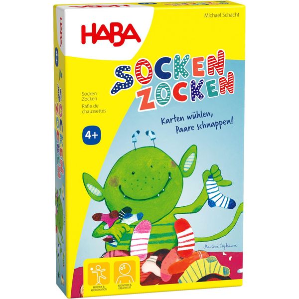 Haba Socken Zocken, Gioco Di Ricerca, Gioco Di Raccolta, Gioco Per Bambini, Da 4 Anni, 1306992001-image
