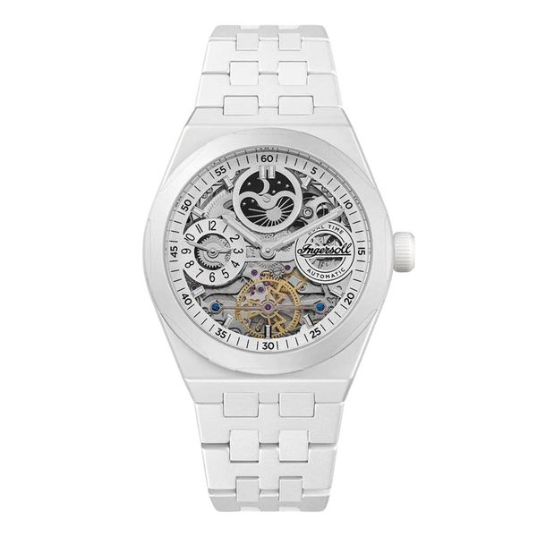 Ingersoll I15103 The Broadway Ceramic Dual Time Orologio Automatico Da Uomo 43 Mm 5ATM-image