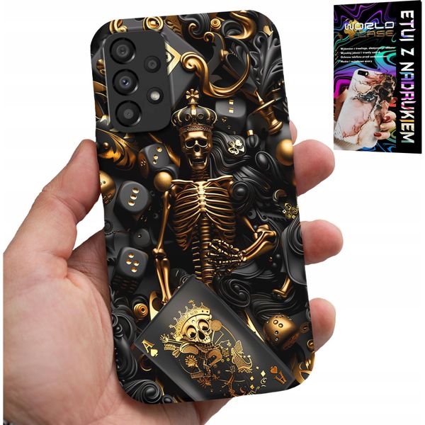Custodia Per Samsung Galaxy A53 5G - Re Poker Dadi Asso Disegni Per Uomini + Vetro-image
