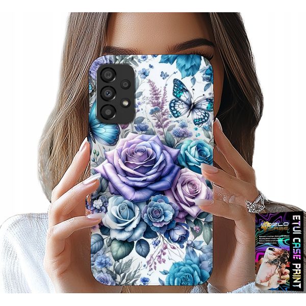 Custodia Per Samsung Galaxy A53 5G - Motivi Floreali Rose Custodia + Vetro-image