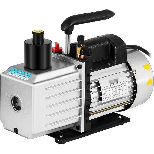 Pompa Per Vuoto A Due Stadi 8CFM - Pompa Per Vuoto 0,3Pa - 1HP Per Impianti Di Condizionamento Hvac - Pompa Ad Alte Prestazioni Per La Tecnologia Della Refrigerazione E Del Condizionamento Dell'aria-image