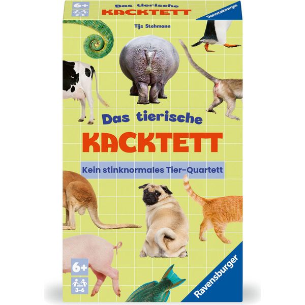 Ravensburger 23050 - Das Tierische Kacktett, Quartetto Con Tema Animali Cacca, Gioco Per Famiglie Per Bambini Dai 6 Anni In Su E Adulti, Per 3-6 Giocatori-image