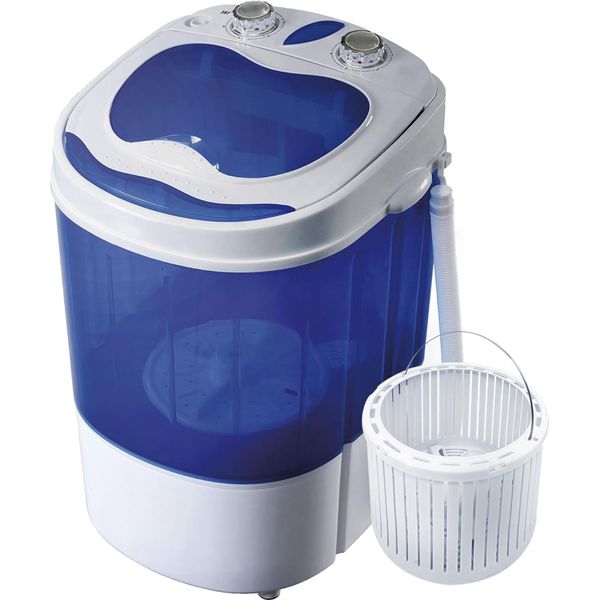 Briebe WM1111 Mini Lavatrice Portatile Con Centrifuga, Per Campeggiocapacità 3 Kg Di Biancheria Bianco/Blu-image