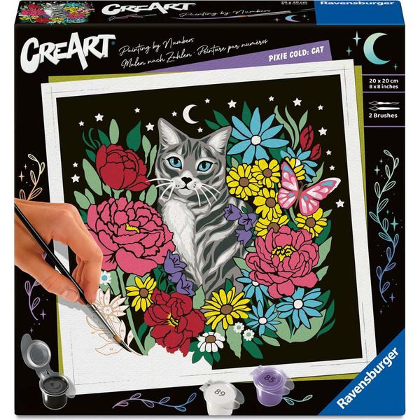 Ravensburger Painting By Numbers Creart Serie Trend Quadrato Adulti Trend Pixie Gatto Freddo 25855-image