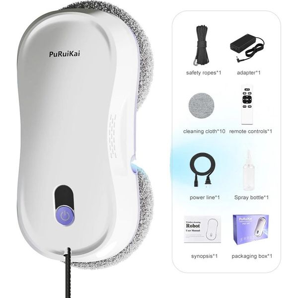 Robot Per La Pulizia Dei Vetri, Funzionamento Con Telecomando, , Bianco, Ue, Sì-image