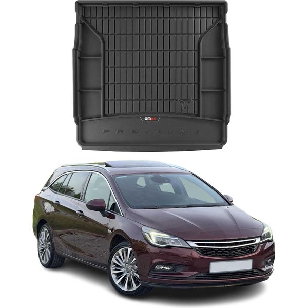 Omac Rivestimento Del Bagagliaio In Gomma Per Opel Astra K Sports Tourer 2016-2025 Tpe Nero-image