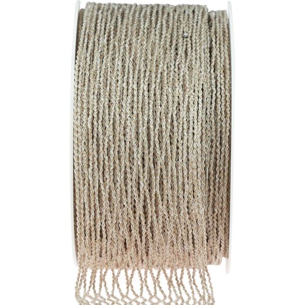Nastro A Rete Autunnale Nastro A Reticolo Nastro Decorativo Marrone 50Mm X 10M-image