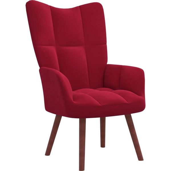 Syfax™ Sedia Relax Rosso Vino In Velluto-image