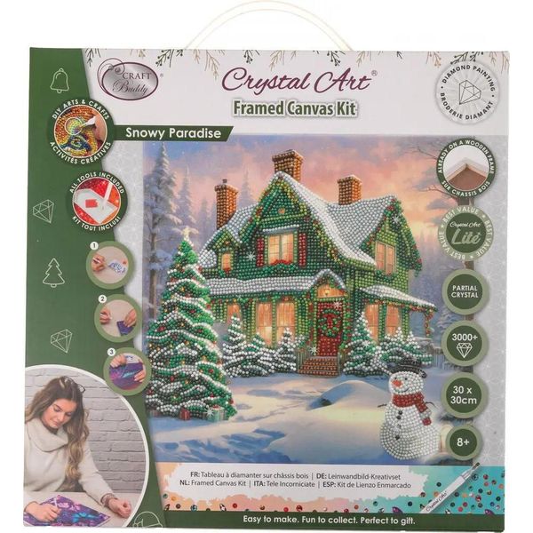 Craft Buddy Crystal Art Leinwandbild Snowy Paradise (Paradiso Innevato)-image