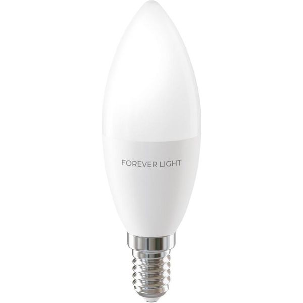 Forever Light Lampadina Led E14 C37 8,5 W 1000 Lm 4000 K, Classe Energetica E-image
