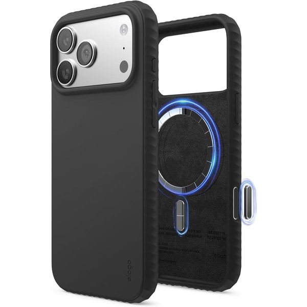 Custodia In Silicone Elago Magsafe Ridge Per Iphone 17 Pro Max Nero-image