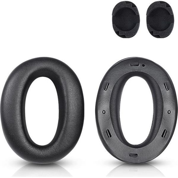 Inf Cuscinetti Di Ricambio In Pelle Proteica Per Sony MDR-1000X E WH-1000XM2 (Paio) Nero-image