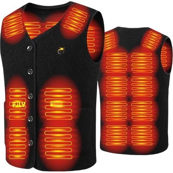 Inf Gilet Riscaldato Con Batteria 10000Mah - Gilet Elettrico Riscaldante Usb L-image