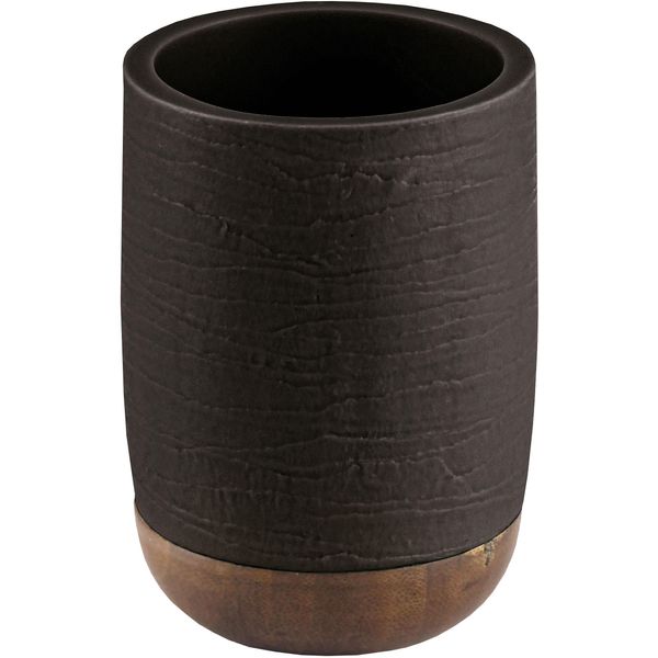 Zahnputzbecher Kleine Wolke "Harper", Schwarz, B:7,5Cm H:9Cm L:7,5Cm Ø:7,5Cm, Bambus, Polyresin, Zahnputzbecher-image