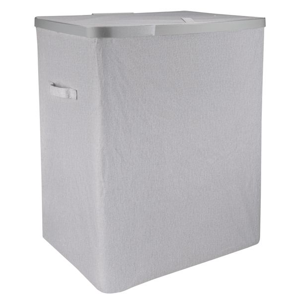 WäSchetonne Kleine Wolke "Bob", Silbergrau, B:56Cm H:67Cm T:40Cm Ø:40Cm, Abs-Kunststoff, Polyester, Polypropylen, WäSchesammler, WäSchetonne-image
