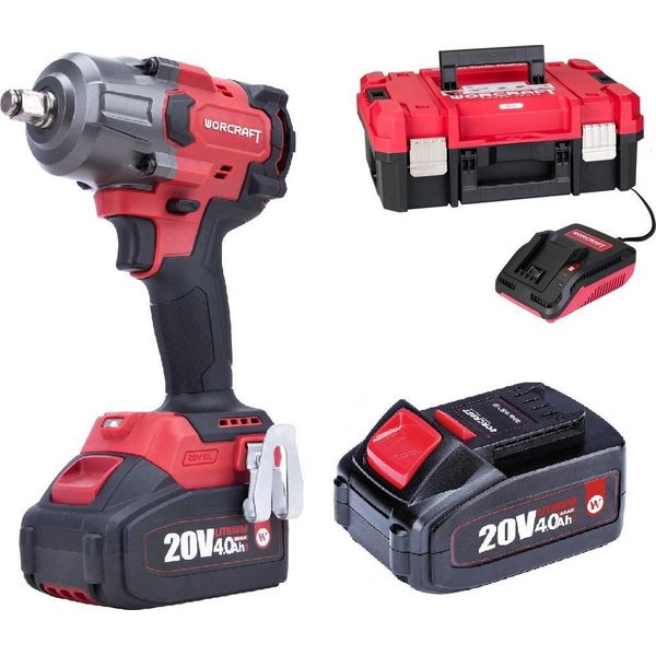 Set Worcraft XCUBE006 Avvitatore A Impulsi A Batteria 1/2" 850Nm Ciw-S20Lib-850, 2X4.0Ah, Caricatore"-image