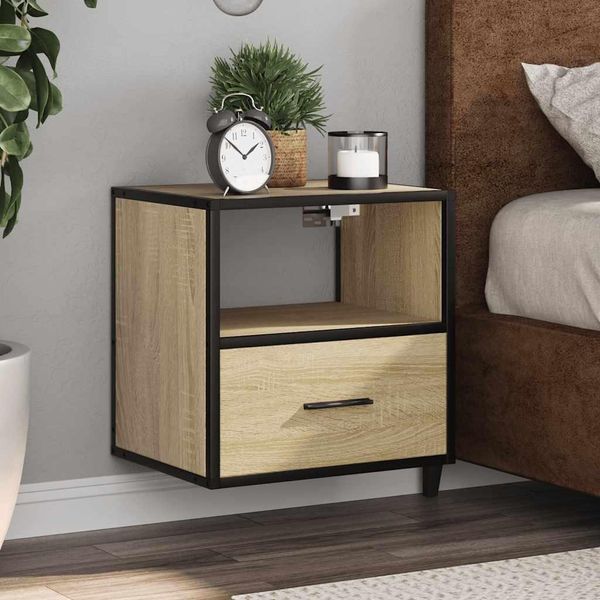Maison Exclusive - Comodini A Muro 2 Pezzi In Rovere Sonoma 40X31X39,5 Cm-image