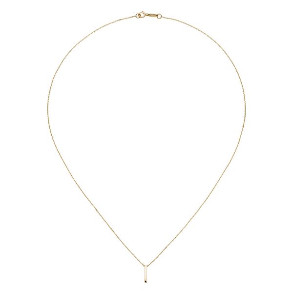 Kette Mit AnhäNger Jobo "Stab", Gelb (Gelbgold 375), Halsketten, Damen, Gelbgold 375, L: 42, 375 Gold 42 Cm-image