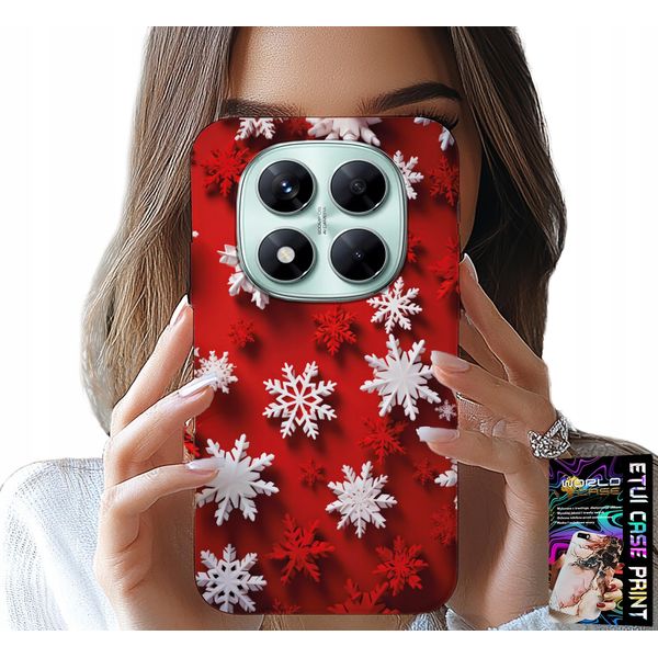Cover Per Xiaomi Note 14 Pro 5G - Fiocchi Di Neve, Neve, Stelle, Vacanze-image