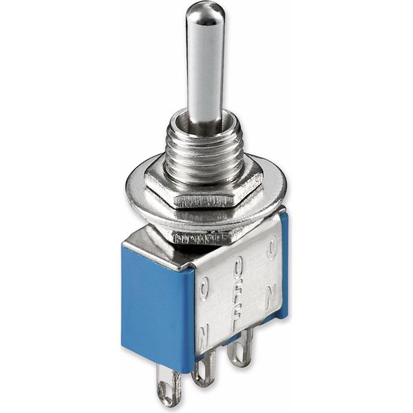 Goobay 10022 Interruttore A Levetta Miniaturizzato - ON-OFF-ON, Con Capicorda A Saldare-image