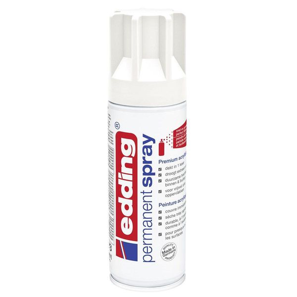 Edding 5200 | Vernice Acrilica Premium Spray Permanente Bianco Traffico Opaco-image