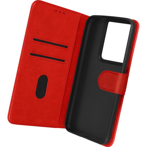 Avizar, Custodia Oppo Reno 8 Pro 5G Chesterfield In Pelle Fiore Con Supporto, Rosso/Nero-image