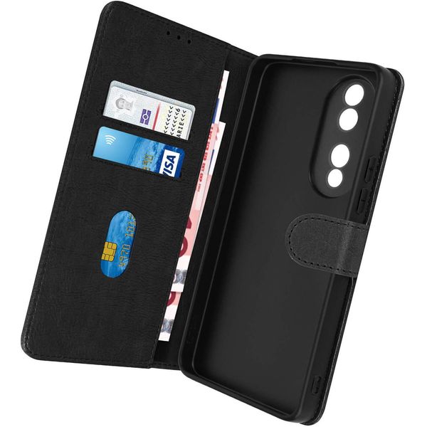 Avizar, Custodia Honor 70 Chesterfield In Pelle Fiore Con Supporto, Nero-image