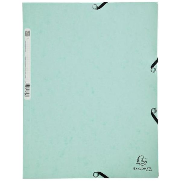 Exacompta 25X Cartellina + Cartoncino Elastico Serie Aquarel A4 Verde Pastello 55533E-image