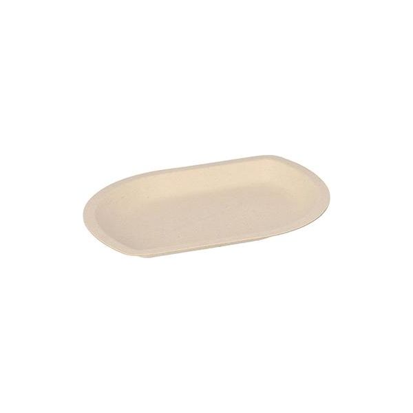 Conpax (Lm) 50 Vaschette Snack Canna Da Zucchero 1 Cm X 13,2 Cm X 9,7 Cm Naturale | Foglio (50 Pezzi)-image