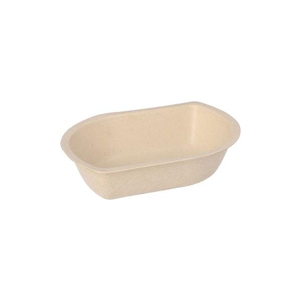 800 Conpax (Lm) Vaschette Per Snack In Canna Da Zucchero 3,1 Cm X 9,7 Cm X 13,2 Cm Naturale 97078-image