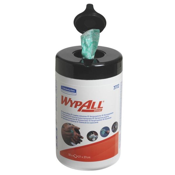Wypall® 7772 Confezione Di Ricarica Di Salviette Detergenti, Salviette Per La Pulizia Industriale, 50 Salviette Detergenti Ecologiche-image