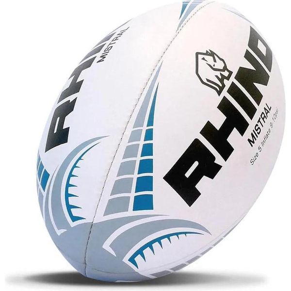Pallone Da Rugby Rhino Manico Sviluppatore Taglia 5 Allenamento Multicolore-image