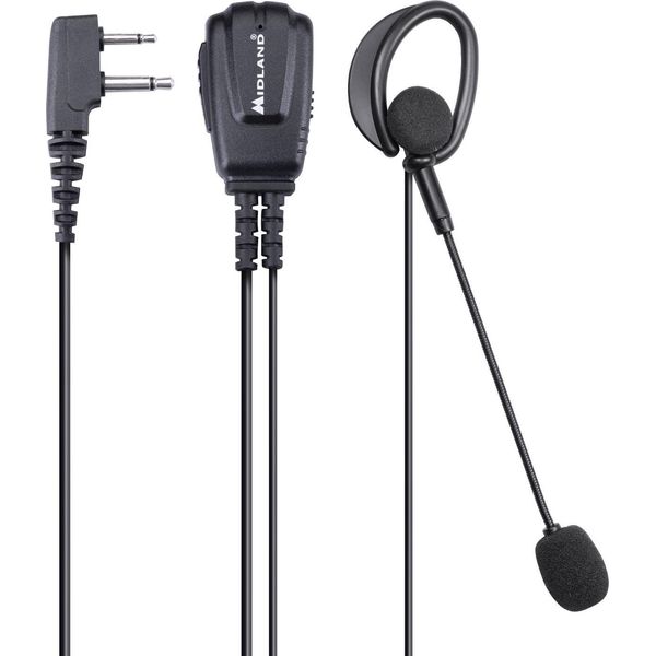 Midland MA30-L Pro Microfono Auricolare Con Microfono Boom 2 Pin-image