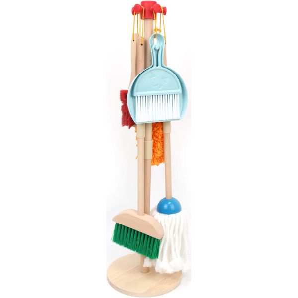 Rebecca Mobili Set Di Attrezzi Per La Pulizia Dei Bambini Enoki Da 3 Anni Legno Multicolore 70X20X20-image