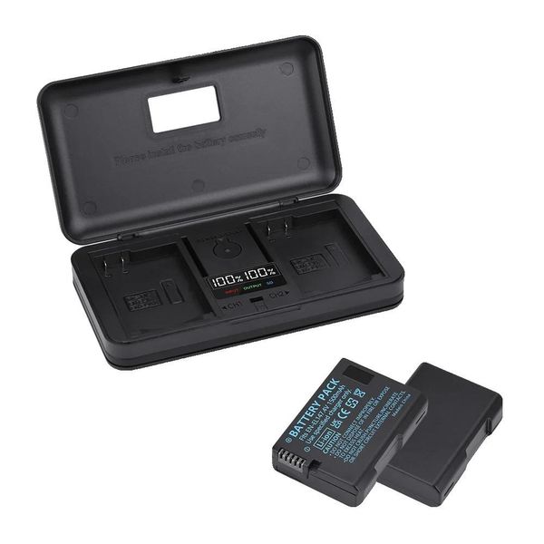 Batteria EN-EL14, Capacità 1500Mah, Compatibile Con Fotocamere Nikon, 2 Pezzi E Caricatore-image