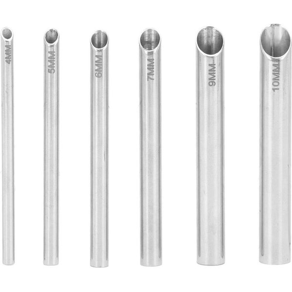 6 Pezzi Di Aghi Da Piercing, Tubi Di Ricezione, Ricevitore Di Gioielli Per Il Corpo In Acciaio Inox (4 Mm, 5 Mm, 6 Mm, 7 Mm, 9 Mm, 10 Mm)-image