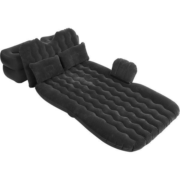 Materasso Gonfiabile Per Interni Ed Esterni, Per Campeggio, Viaggi, Auto, Sedili Posteriori, Letti Ad Aria, Cuscini (Nero)-image