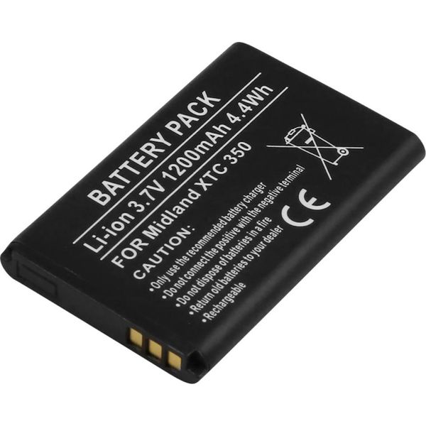 Avizar, Midland Xtc 350 Batteria Agli Ioni Di Litio Per Fotocamera 3,7V 1200Mah, Nero-image