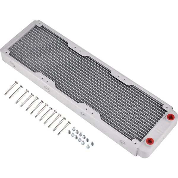 Radiatore In Alluminio Dissipatore Di Calore Raffreddamento Ad Acqua Per Computer Scambiatore Di Liquido Bianco (360 Mm)-image