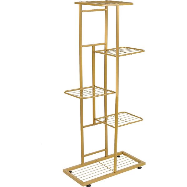 Scaffale Espositivo A 5 Livelli Per Vasi Da Fiori, Supporto Per Piante, Scala Per Piante, Fioriera, Robusto Scaffale Per Piante In Vaso-image