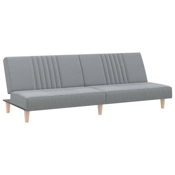 Syfax™ Divano Letto Grigio Chiaro In Tessuto-image