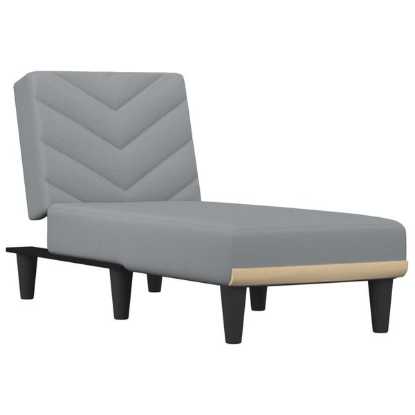 Syfax™ Chaise Longue In Tessuto Grigio Chiaro-image
