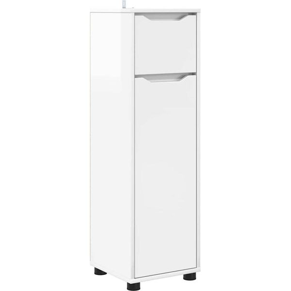 Syfax™ Mobile Da Bagno Con Cassetto Bianco Lucido 30,5 X 30 X 101 Cm-image